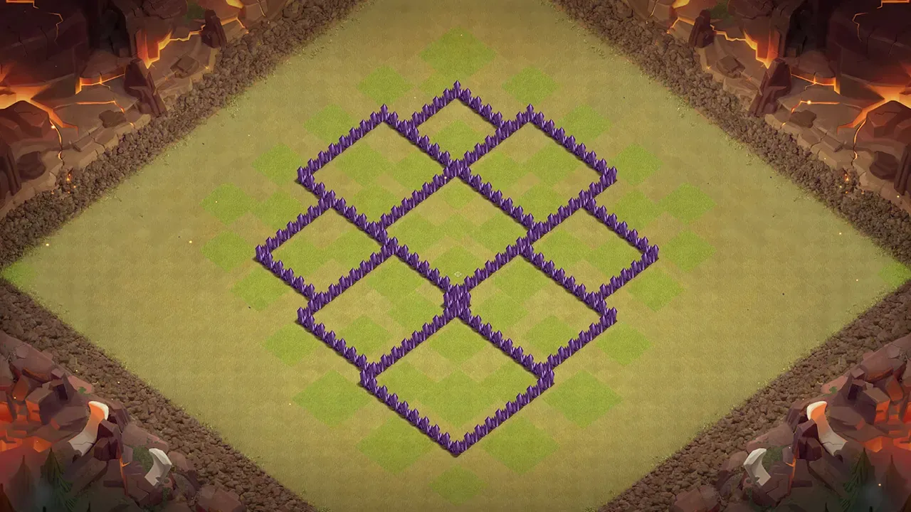 th7 cwl base layout with copy link. anti 3 star design for clash of clans - wall view