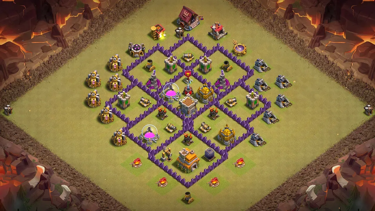 th7 cwl base layout with copy link. anti 3 star design for clash of clans - scout view