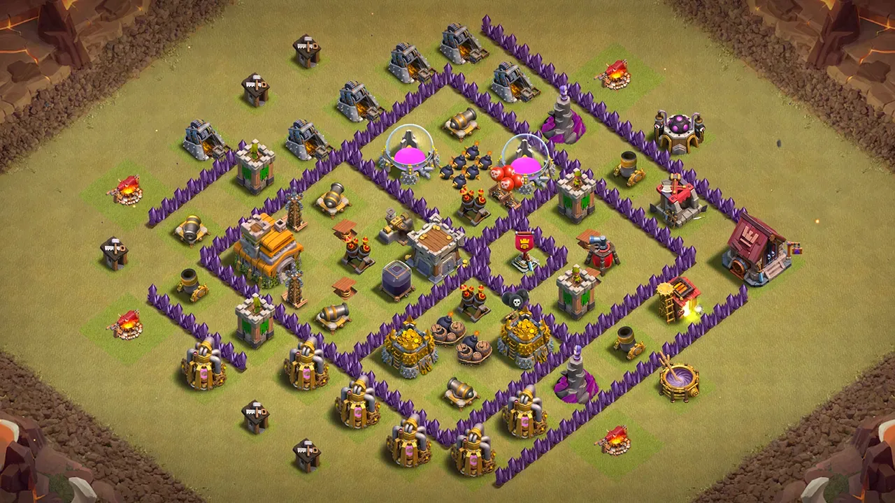 th7 cwl base layout with copy link. anti 3 star design for clash of clans town hall 7 base