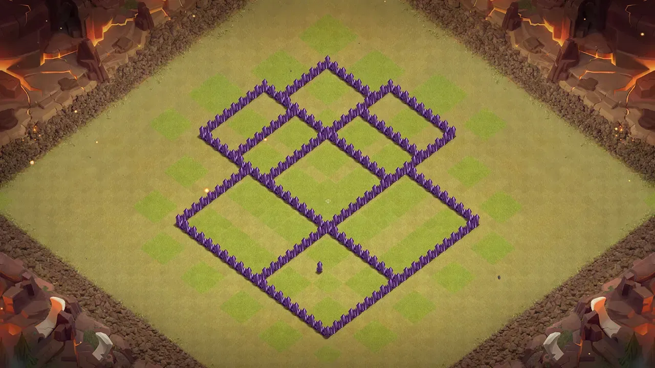 th7 war base layout with copy link. anti 2 star design for clash of clans - wall view