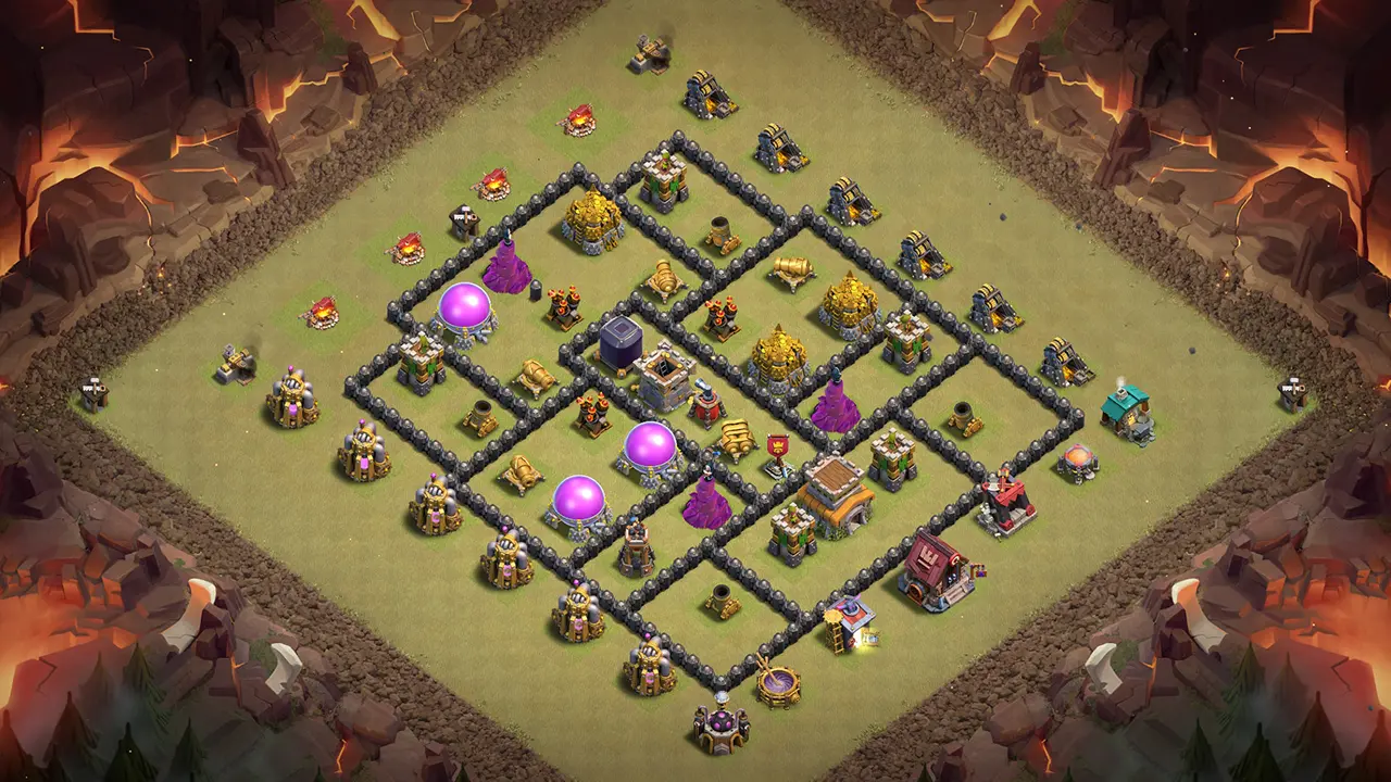 th8 cwl base layout with copy link. anti 3 star design for clash of clans - scout view