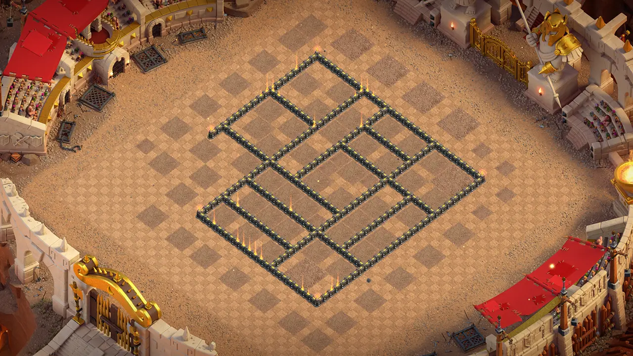 th9 cwl base layout with copy link. anti 3 star design for clash of clans - wall view