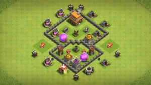 TH4 Anti-3 Farming Base - ClashBaseLink