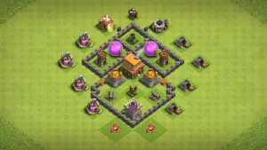 TH4 Anti-2 Trophy Base - ClashBaseLink