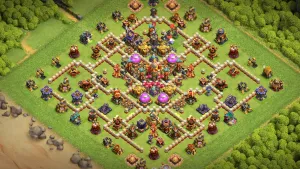 th16 anti 2 star farming base layout with copy link in clash of clans - coc town hall 16 base