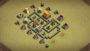 th4 anti-3 star cwl base layout with copy link for clash of clans - th4 coc base