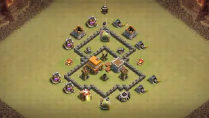 th4 anti-3 star cwl base layout with copy link for clash of clans - th4 coc base