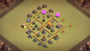 th5 anti-3 star war base layout with copy link for clash of clans - th5 coc base