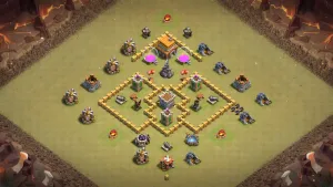 th5 anti-3 star cwl base layout with copy link for clash of clans - th5 coc base