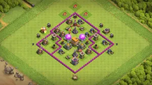 th6 anti 2 star farming base layout with copy link in clash of clans - coc town hall 16 base