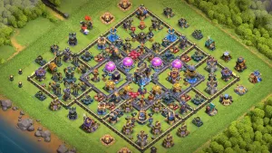th18 anti 2 star bomb hive farming base layout with copy link in clash of clans - coc town hall 18 base