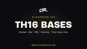 best th16 base base layout with copy links for ranked, war, cwl and farming 2026 - Clash of Clans