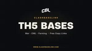 best th5 base base layout with copy links for war, cwl and farming 2026 - Clash of Clans