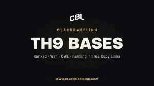 best th9 base base layout with copy links for ranked, war, cwl and farming 2026 - Clash of Clans
