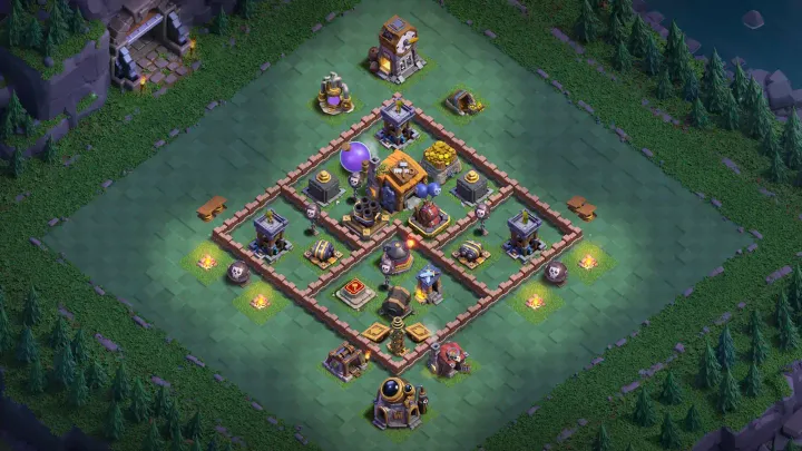 BH7 Anti-3 Base - Clash of Clans