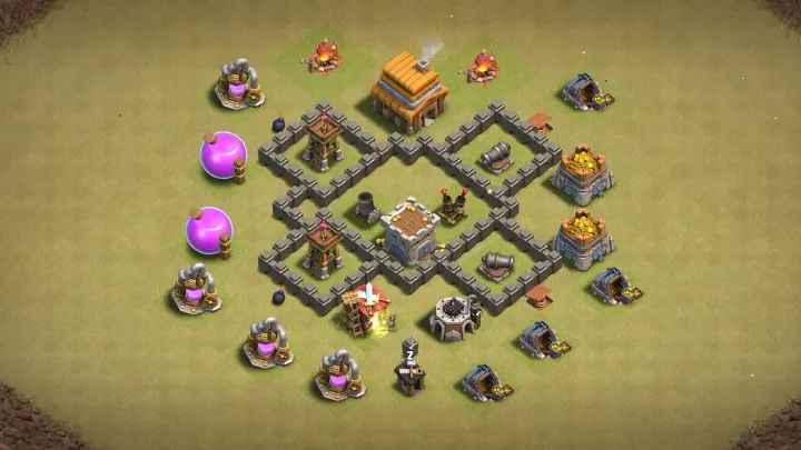 TH4 Anti-3 CWL Base - ClashBaseLink