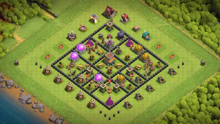 TH8 Anti-2 Ranked Battle Base - ClashBaseLink 