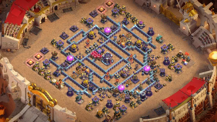 th15 anti 2 star war base layout with copy link in clash of clans - coc town hall 15 base