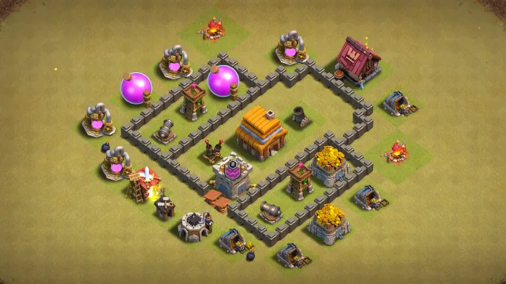 th4 anti-2 war base with core town hall and baited entry channel with direct copy link to your clash of clans