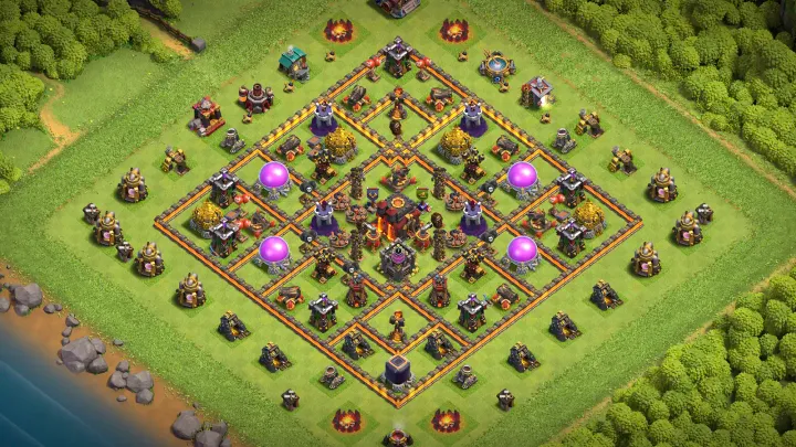 TH10 Anti-2 Trophy Base - ClashBaseLink