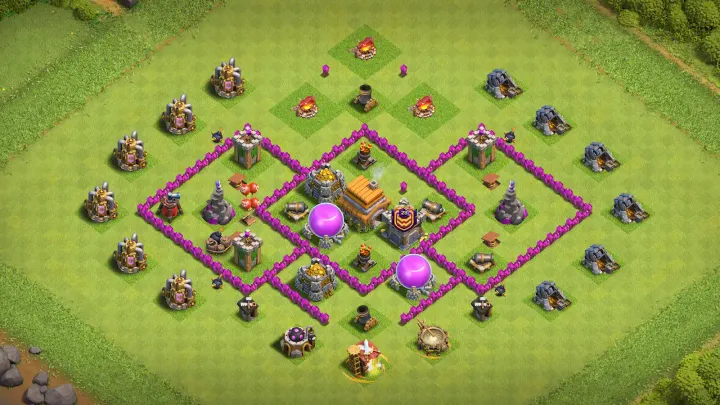 TH6 Anti-2 Trophy Base - ClashBaseLink