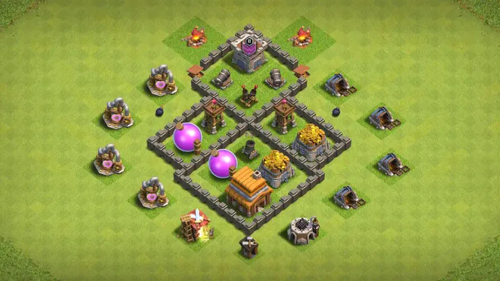 TH4 Anti-3 Farming Base #2 - ClashBaseLink