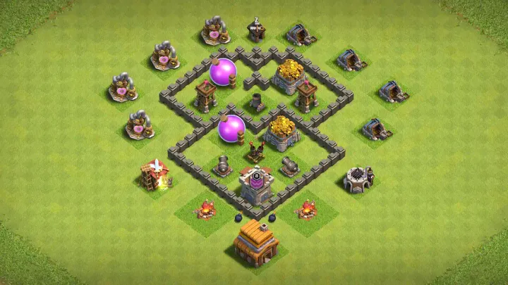 TH4 Anti-3 Farming Base #3 - ClashBaseLink