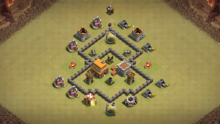 TH4 Anti-3 CWL Base #4 - ClashBaseLink