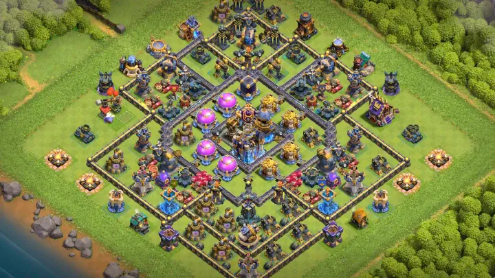 TH18 Anti-2 Light Beam Farming Base #4 - ClashBaseLink