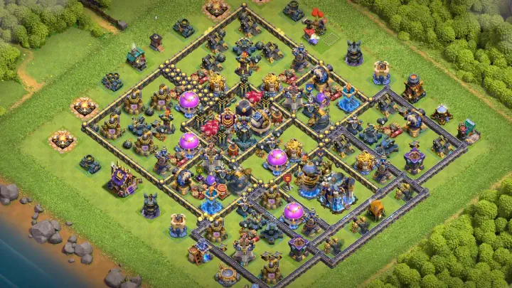TH18 Anti-3 Hero Bell Farming Base #1 - ClashBaseLink